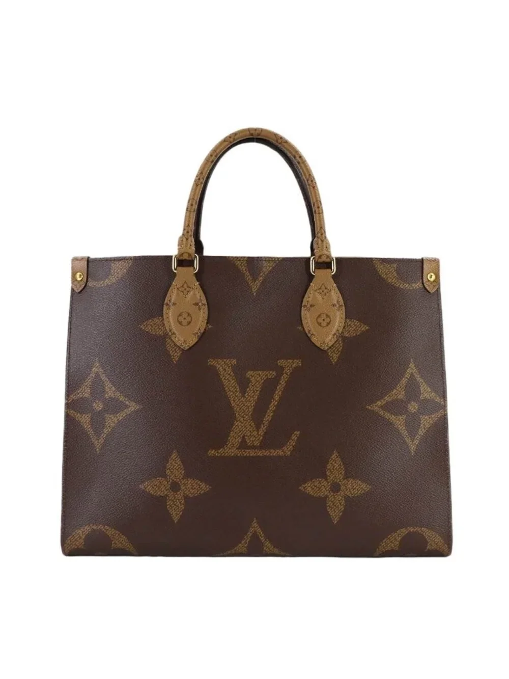 Louis Vuitton Giant Monogram On The Go MM 2-Way Tote Shoulder Bag